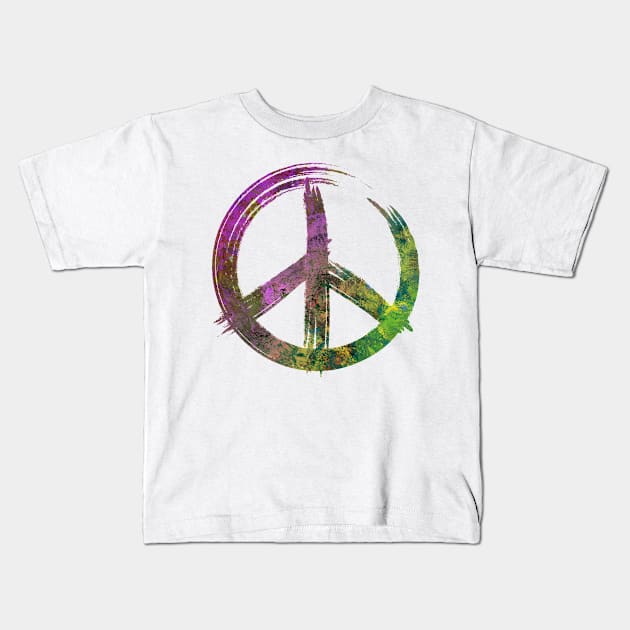 peace symbol 03 Kids T-Shirt by Creatum